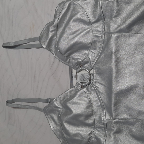 Forever 21 Shiny silver bodysuit NWT ! - Picture 2 of 5